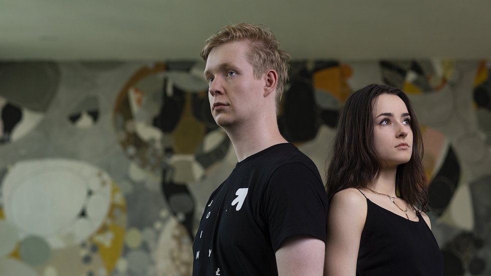 a photo of two UniLodz students