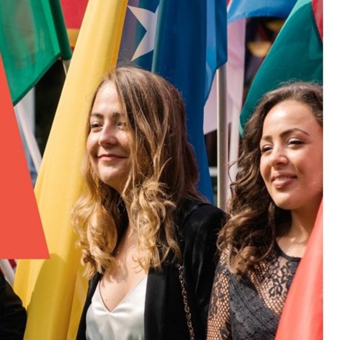 two young smiling women