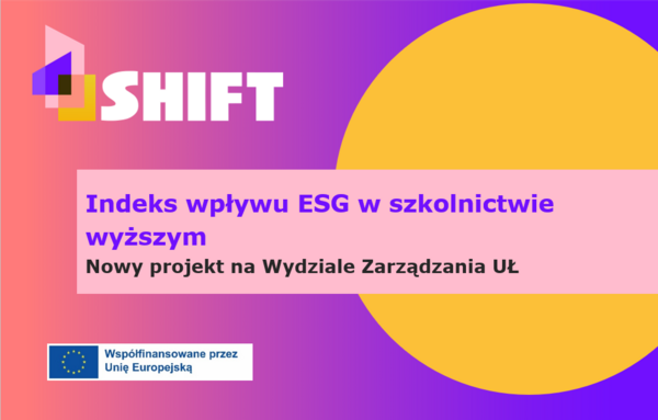 Logo projektu Shift i informacja o finansowaniu ze środków UE