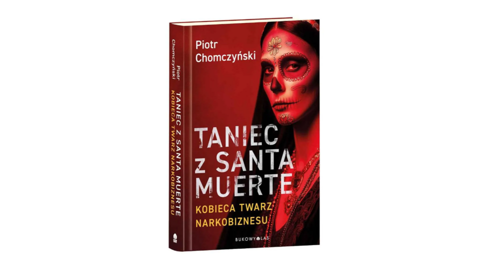 okładka ksiażki z twarzą kobiety pomalowaną w stylu Dia de Muertos