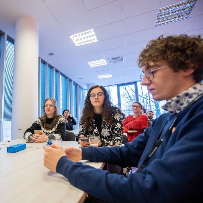 a decorative element: people during a meeting