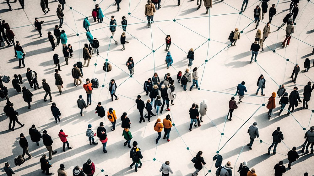 a decorative element: a group of people