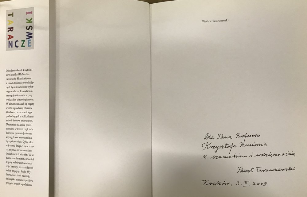 Prof. Pomian's book collection