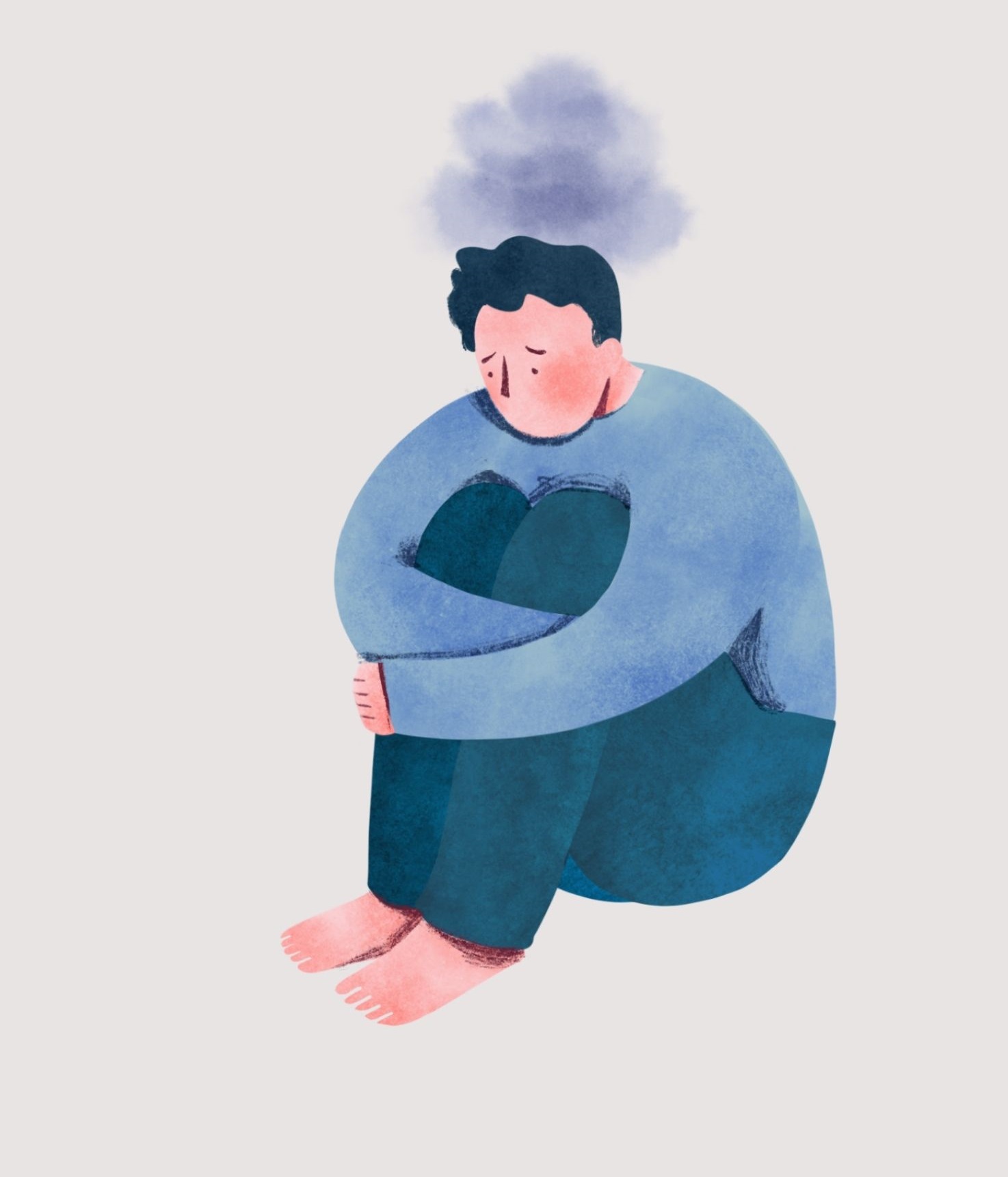 Chłopiec z natłokiem myśli