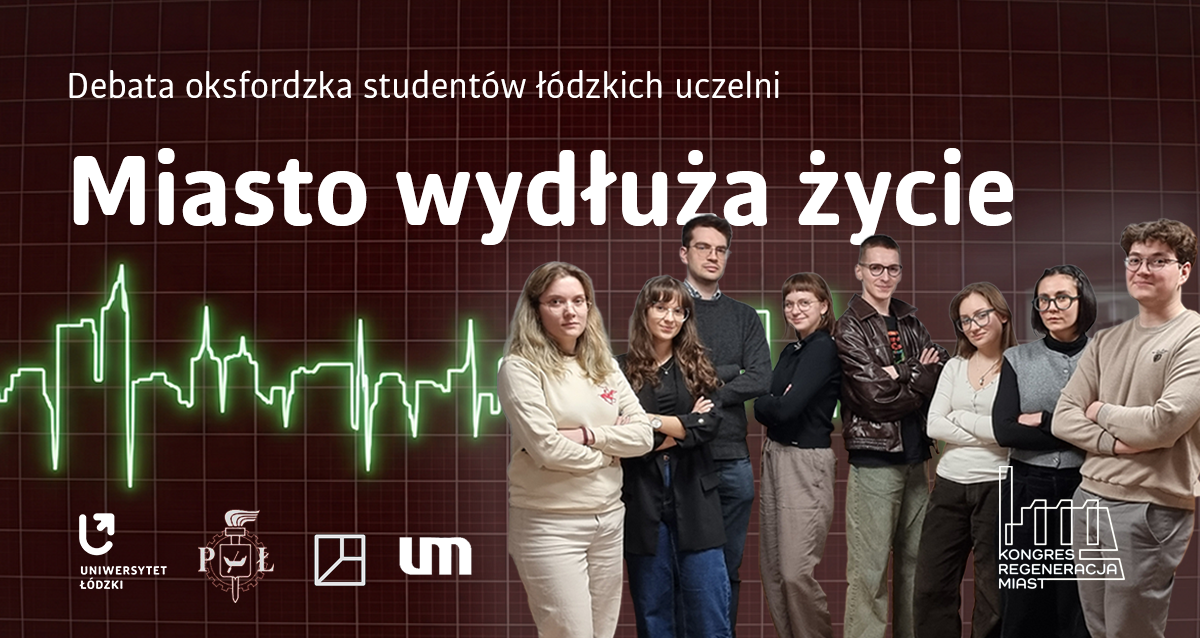 Baner debaty z grupą studentów Baner debaty z grupą studentów
