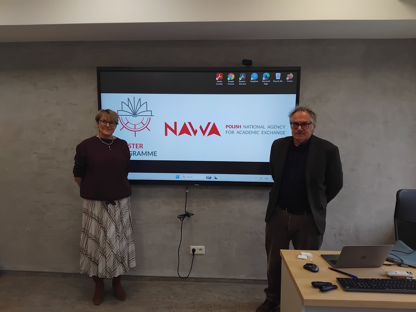 profesor Małecka i gość z Yorku profesor Brzezinski