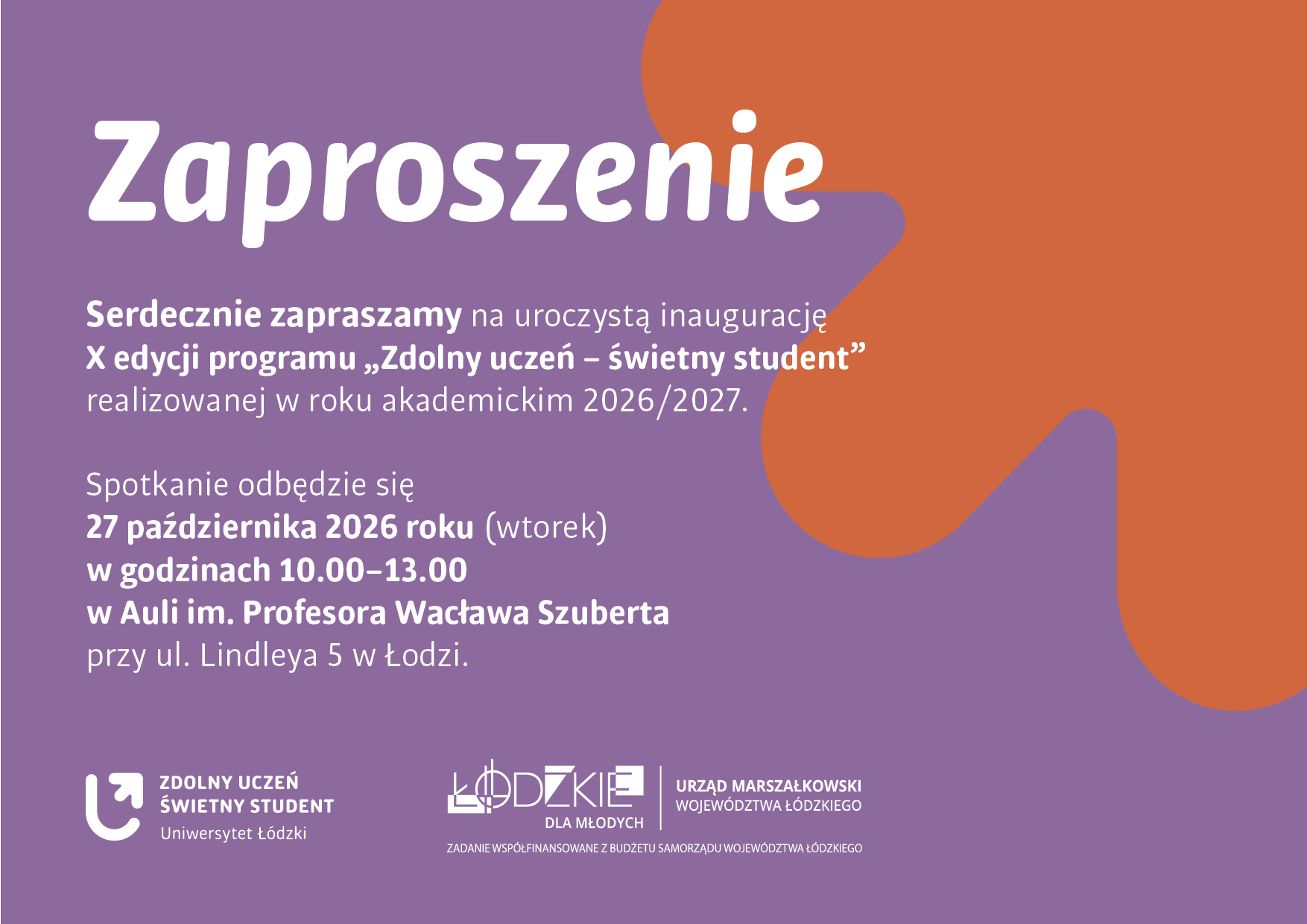 Inauguracja X edycji programu „Zdolny uczeń – świetny student”