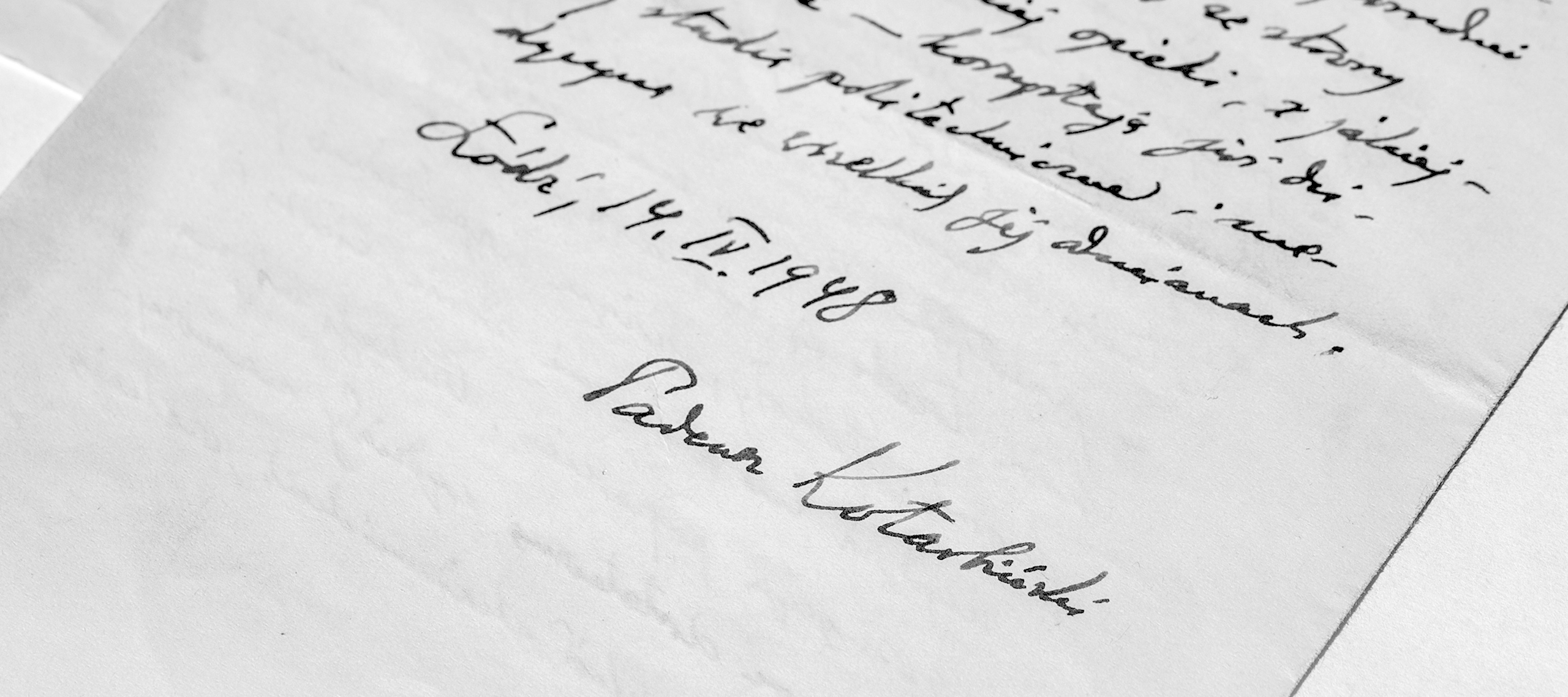 Rękopis prof. Tadeusz Kotarbińskiego 