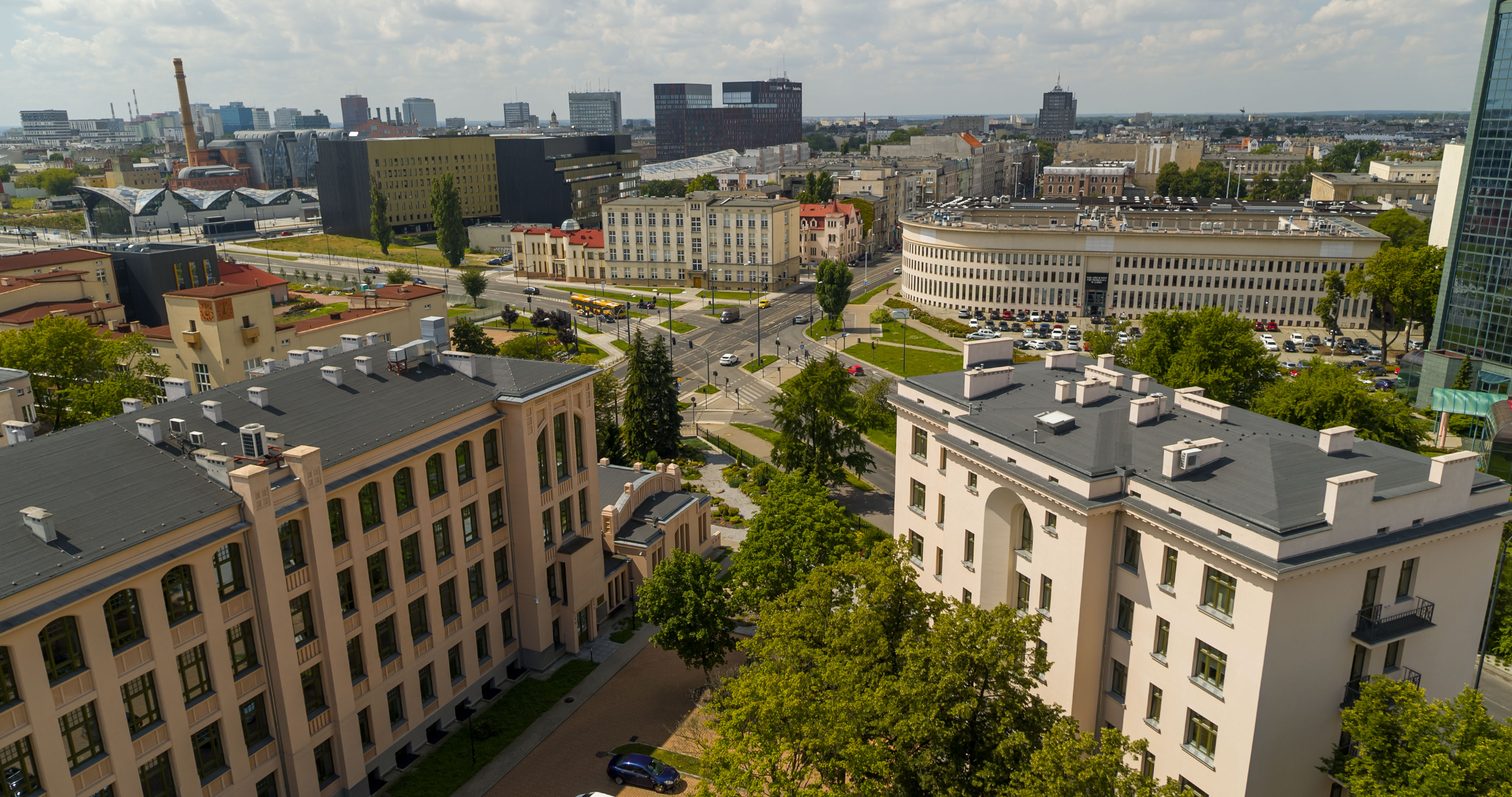 bird's-eye view of the UL Rector's Office buildings