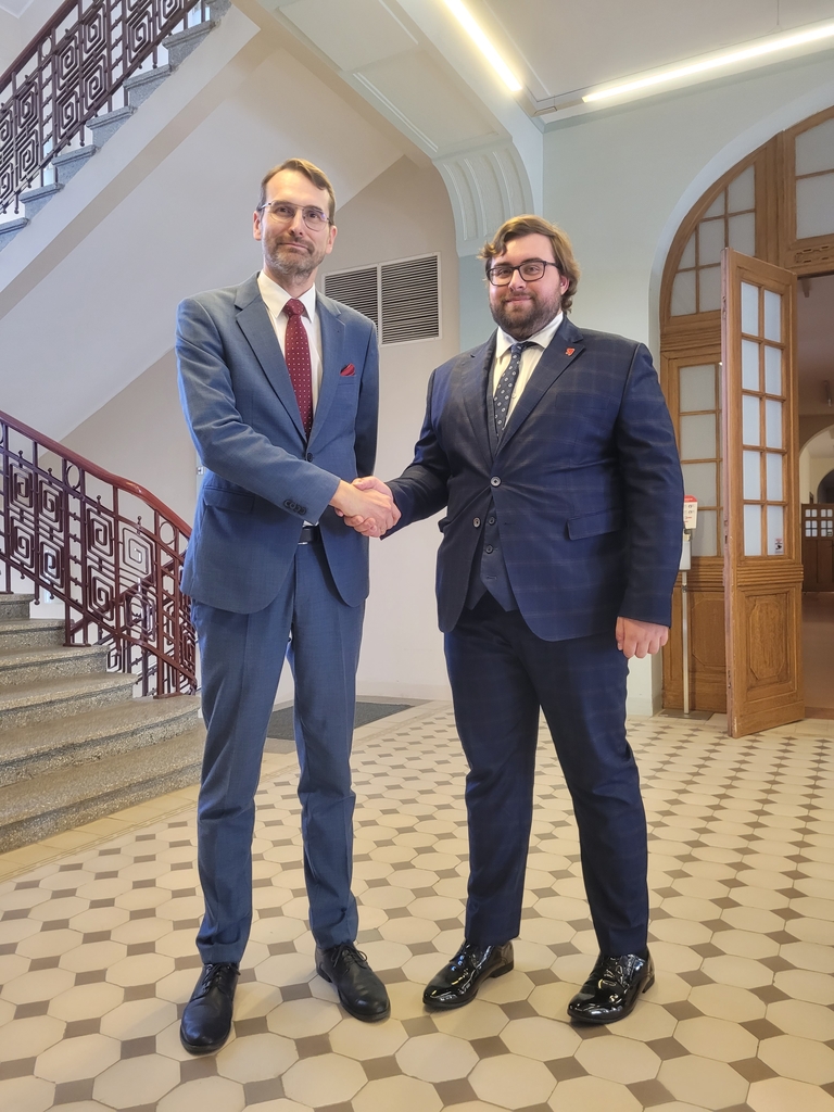 Rector of the University of Lodz together with inż. Paweł Żaboklicki