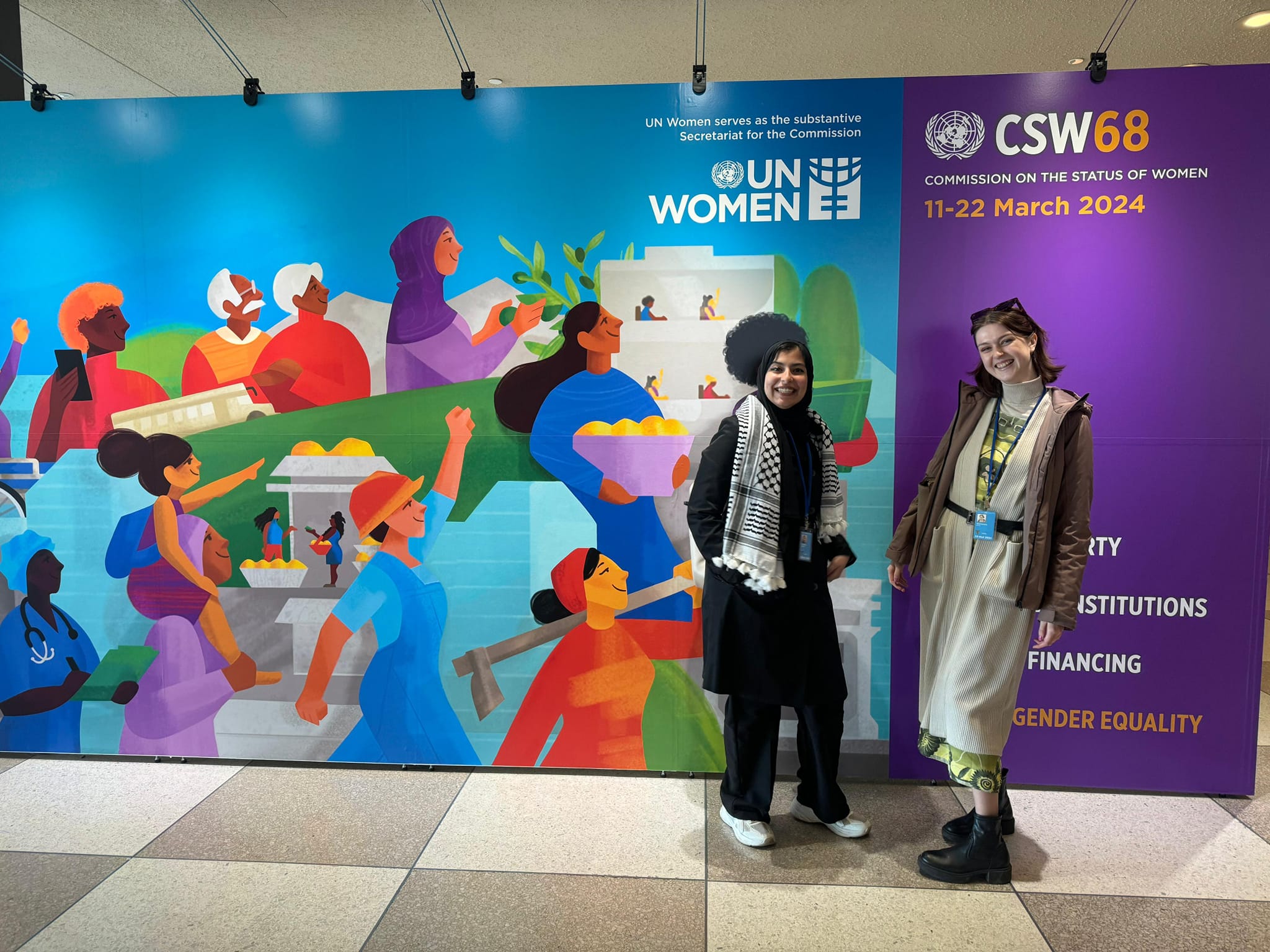 Yasmeen Alaa El-Din i Marat Malinowska podczas spotkania