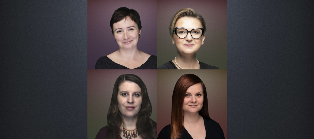  Portrait photos of the four female researchers