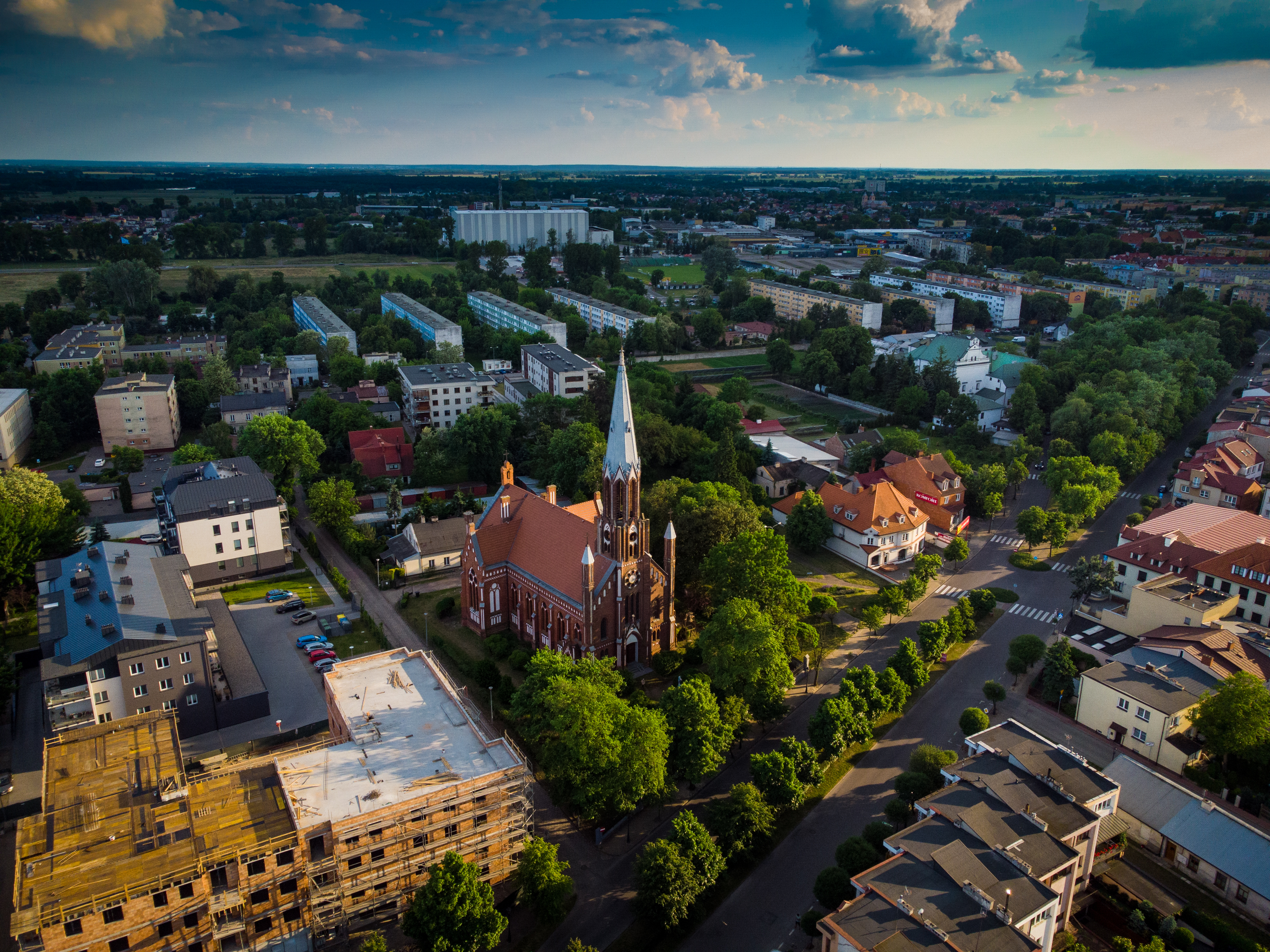 widok z lotu ptaka na rynek miasta