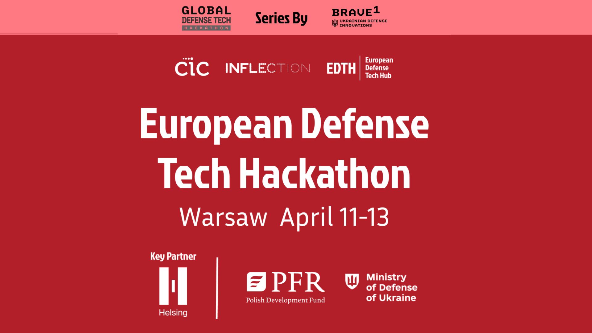 poster of the European Defence Tech Hackathon