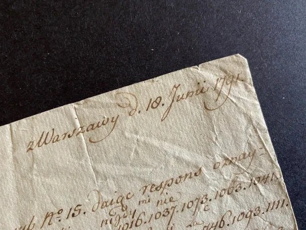 fragment szyfrowanego listu