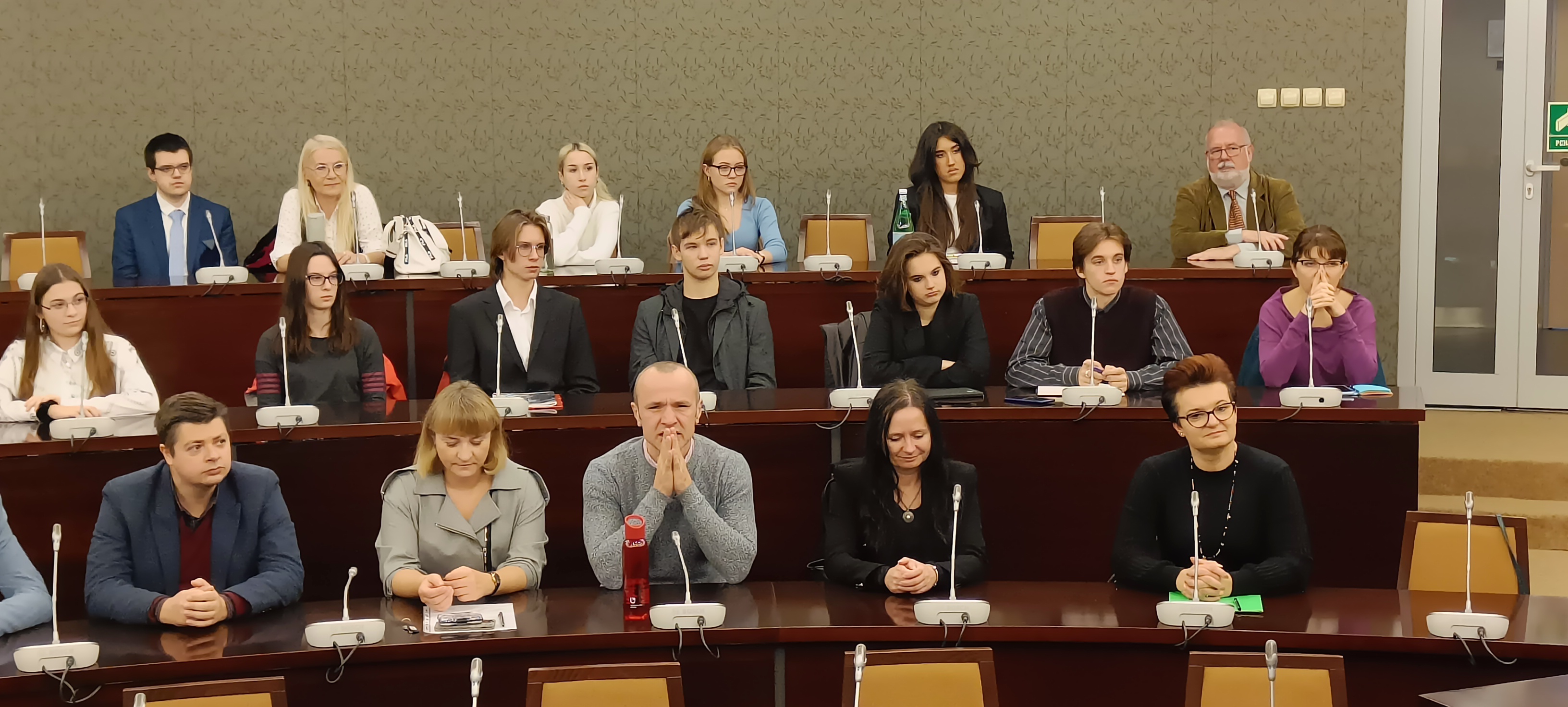 Participants and mentors of the "Talented at School, Brilliant at the University" programme sitting at the assembly hall during the inauguration
