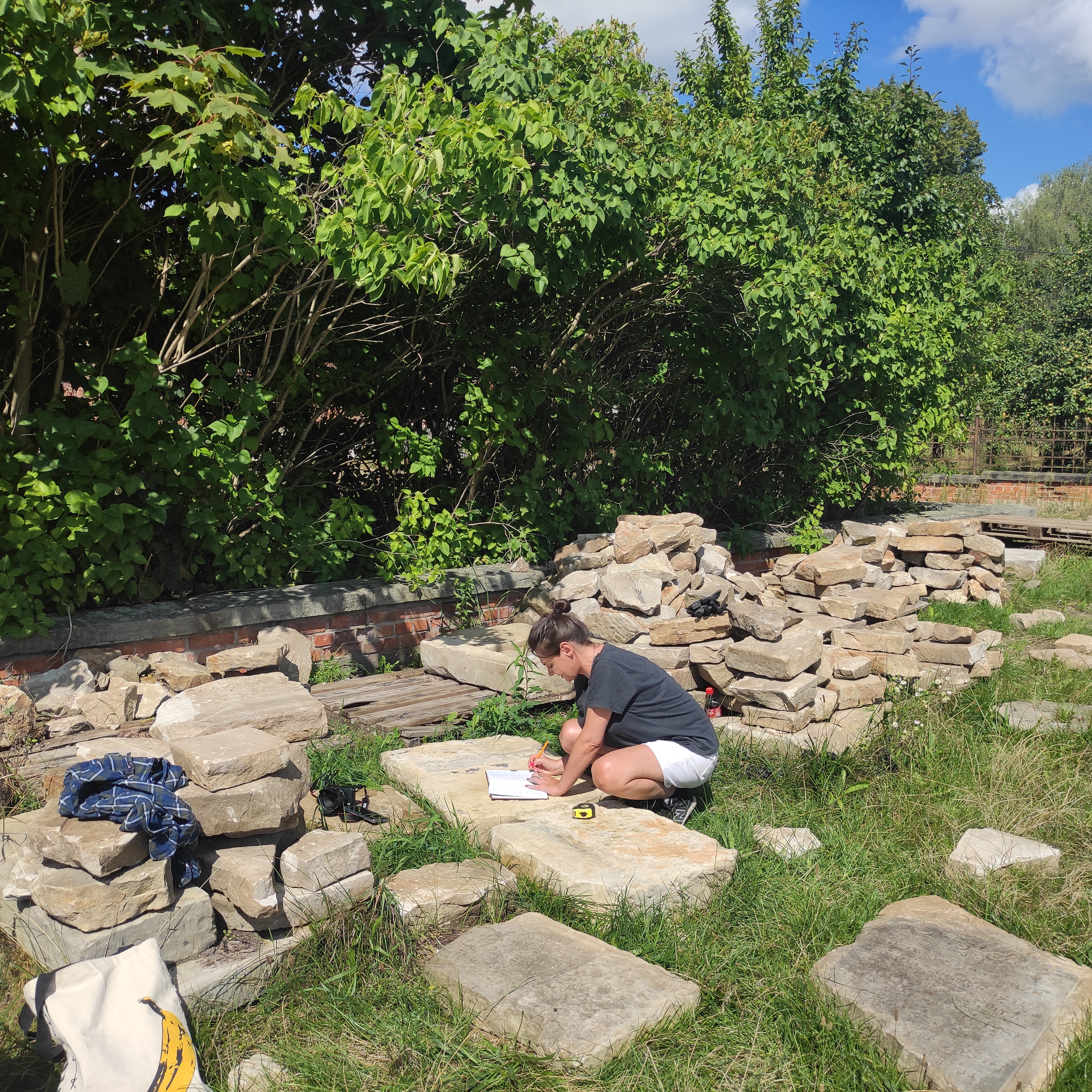 Dr Irmina Gadowska during inventory work