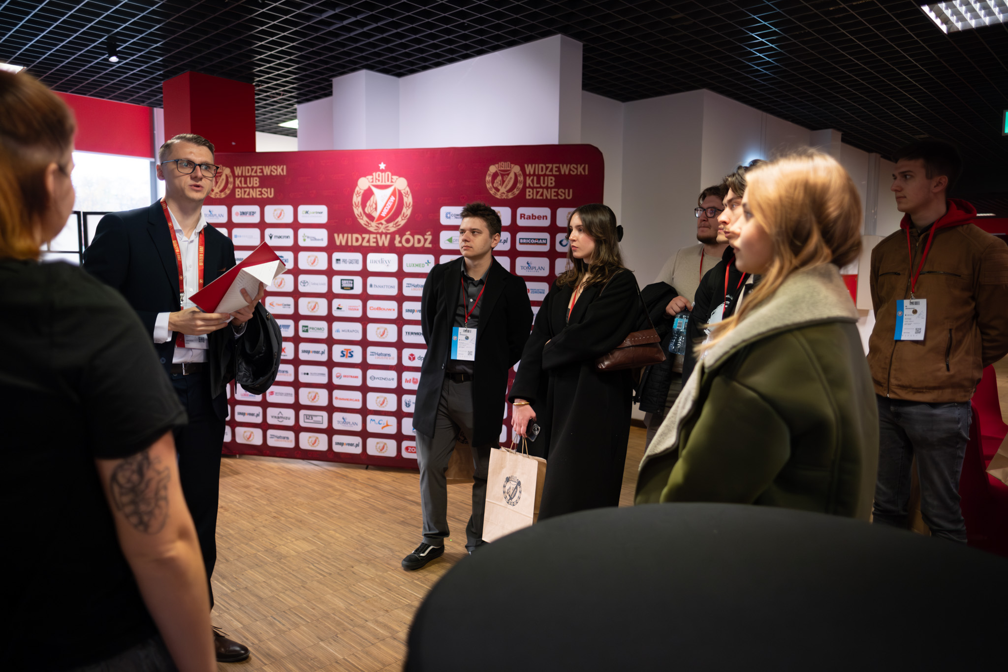 Studenci dziennikarstwa UŁ na stadionie Widzewa Łódź