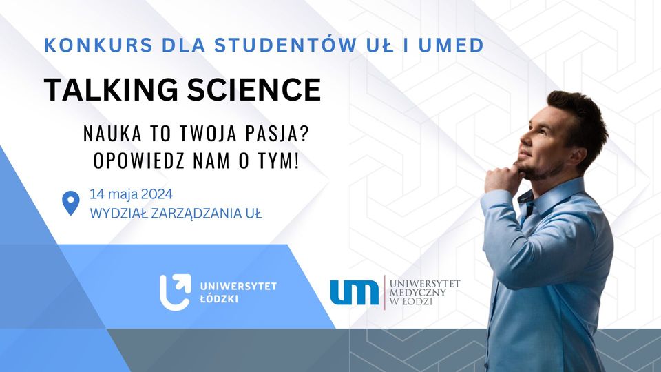 plakat informujący o konkursie Talking Science