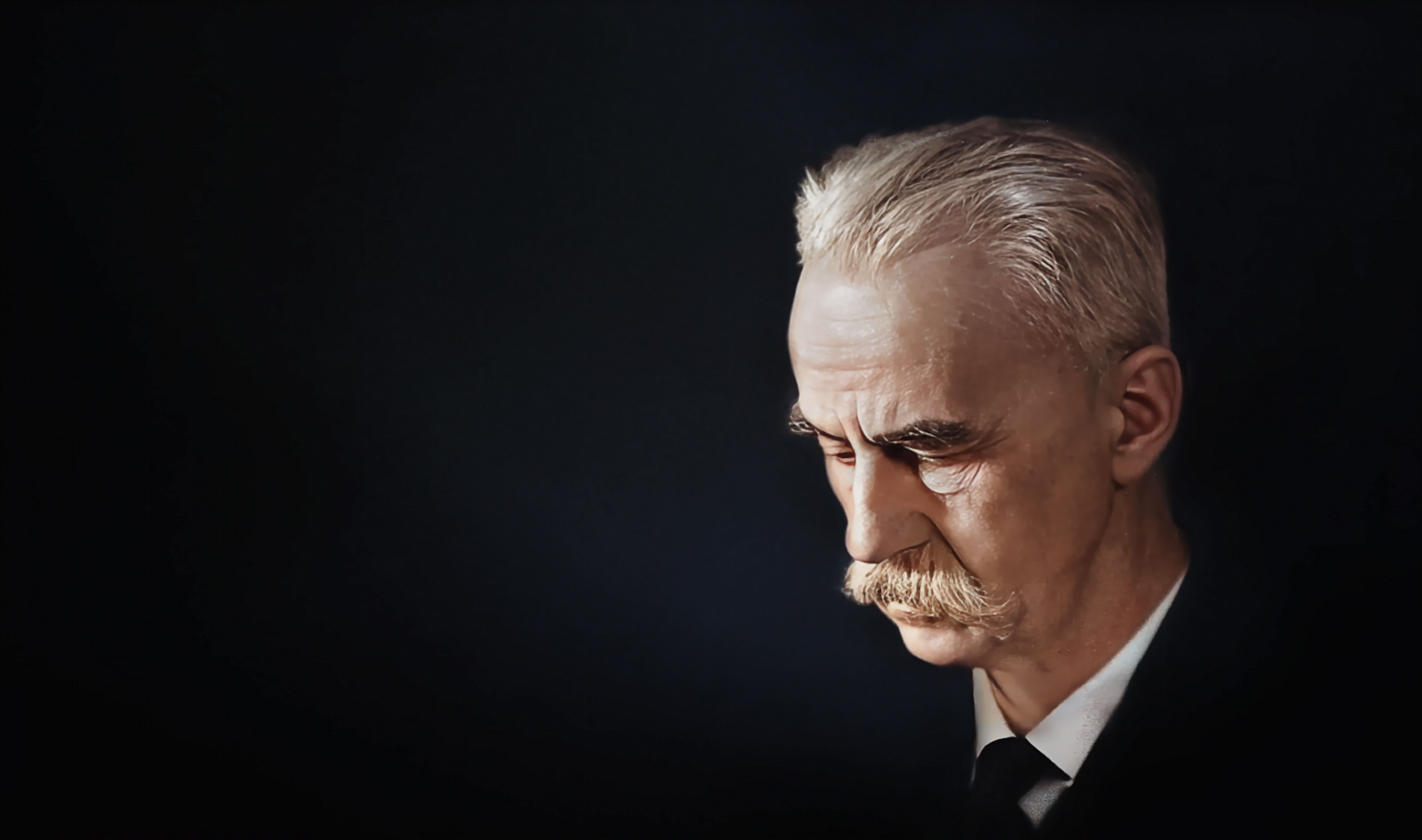 a graphic with the portrait of Prof. Kotarbiński