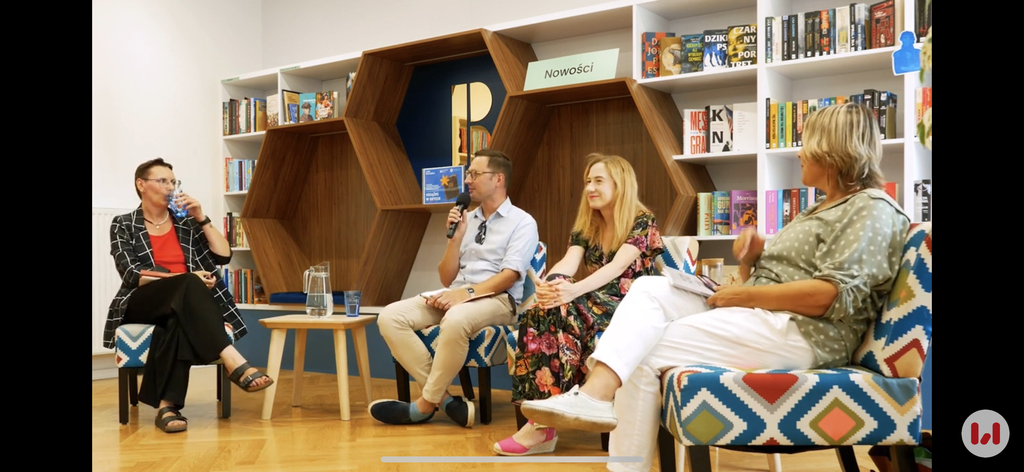 Uczestnicy rozmowy: dr Joanna Podolska, dr Adam Sitarek i Ewa Bużałek