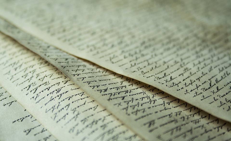Photo of a manuscript