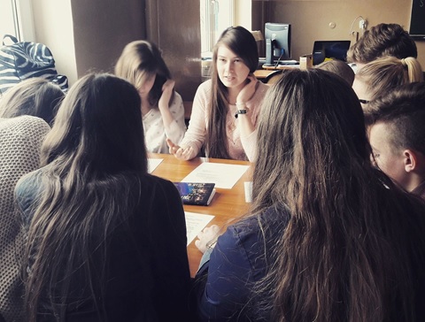 Radio workshops conducted by students from the University of Lodz Student Society for Journalism
