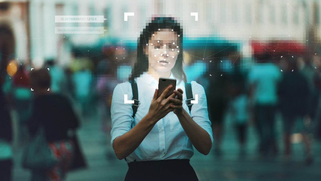 A women using modern technology